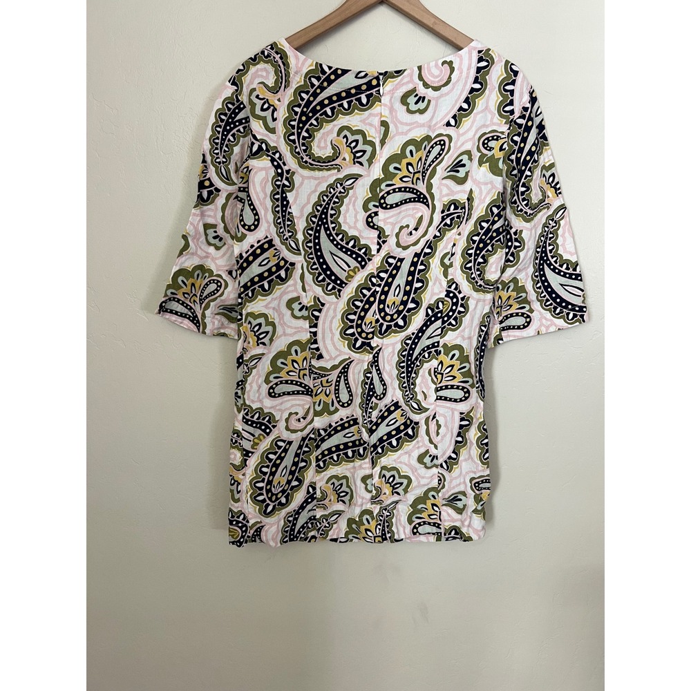 Boden Laurie 100% Linen Shift Dress Dress Size 6 P Paisley Print - Picture 6 of 7